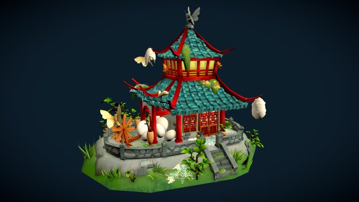 [DAEVillages] Ancient Chinese SilkFarmer 3D Model