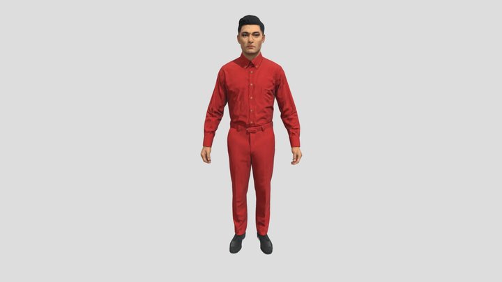 Red Attire 3D Model