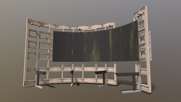 Frame with Screens 3D Model
