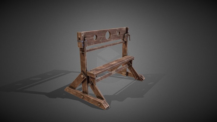 Medieval Pillory 3D Model