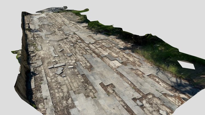 Broken Soviet pavement 3D Model