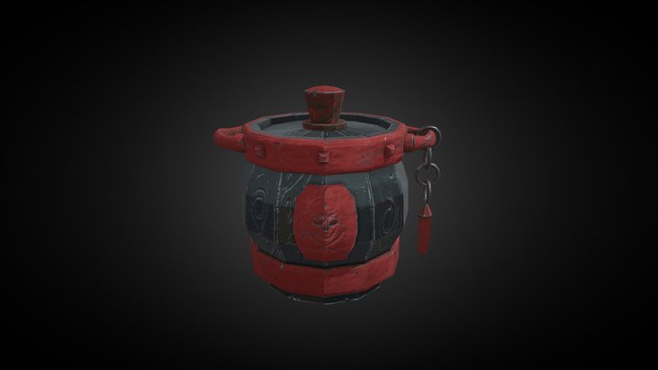 LowPoly Pot 3D Model