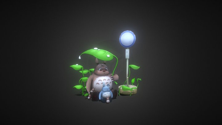 Totoro Fan art 3D Model
