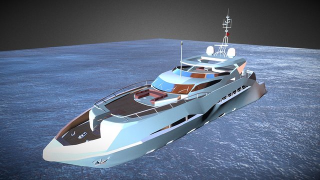 Cruise Yacht Sunseeker Predator 119 3D Model