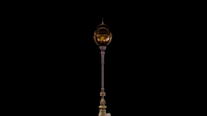 Overhanging Sandown Pier Lamp - 1890's 3D Model
