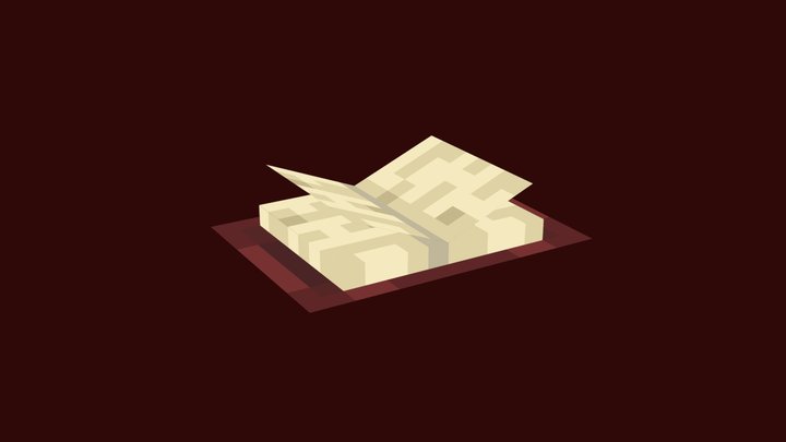 Open Minecraft Book 3D Model