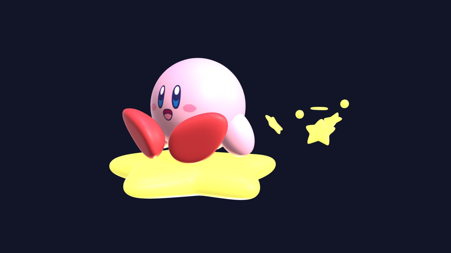 Kirby on a star