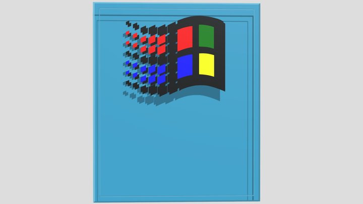 Windows 3.1 Logo Remake V2 – Free 3D Model STL