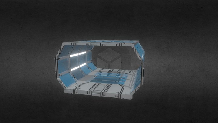 Modular Hallway Staigt Type 02 – Free 3D Model STL