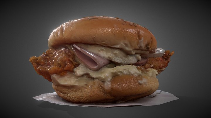 Hamburger_01 (Food) 3D Model