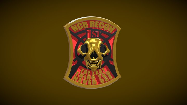 Fallout NCR 1st Recon Badge 3D Model