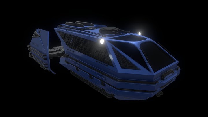 Space Transport Ship v3 3D Model