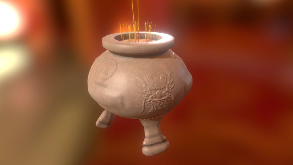 Incense — Sketchfab embed 3D viewer