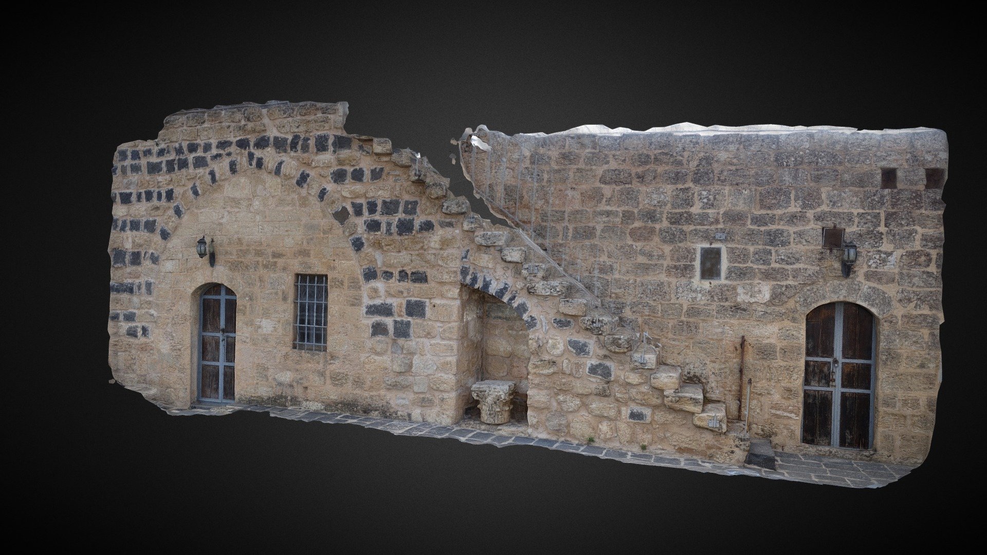 Stair over an arch - Umm Qais Museum - 2