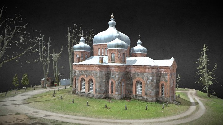Ilmjärve Church in Estinia 3D Model