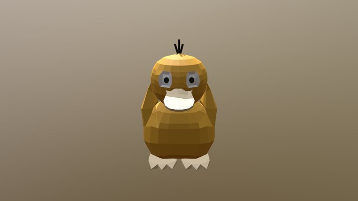 Low Poly Psyduck 3D Model