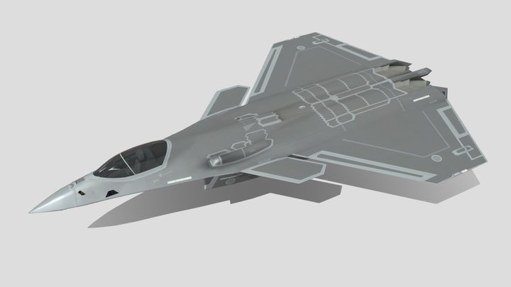 Fictional 6th Gen Fighter – Gratis 3D-model STL