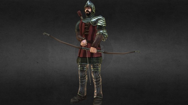 Archer Longbow 3D Model
