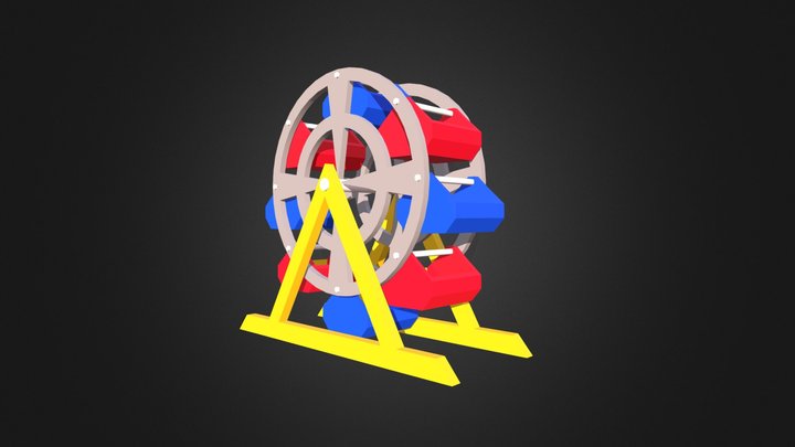 Ferris Wheel Toy with Animation 3D Model