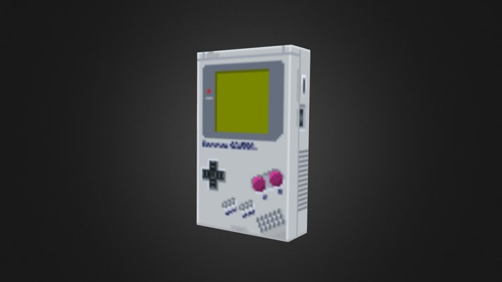 Low Poly Gameboy 3D Model