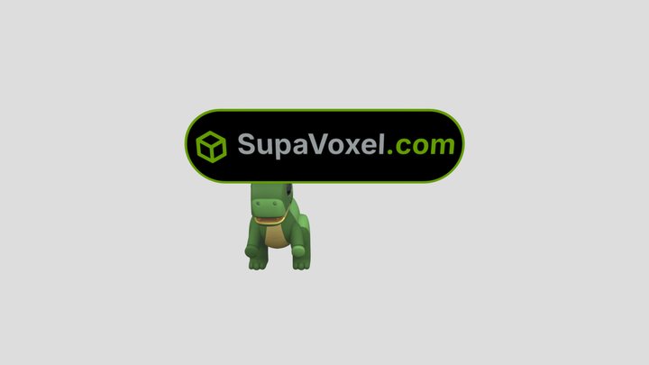 Cute Green Dinosaur - Rodin AI vs SupaVoxel