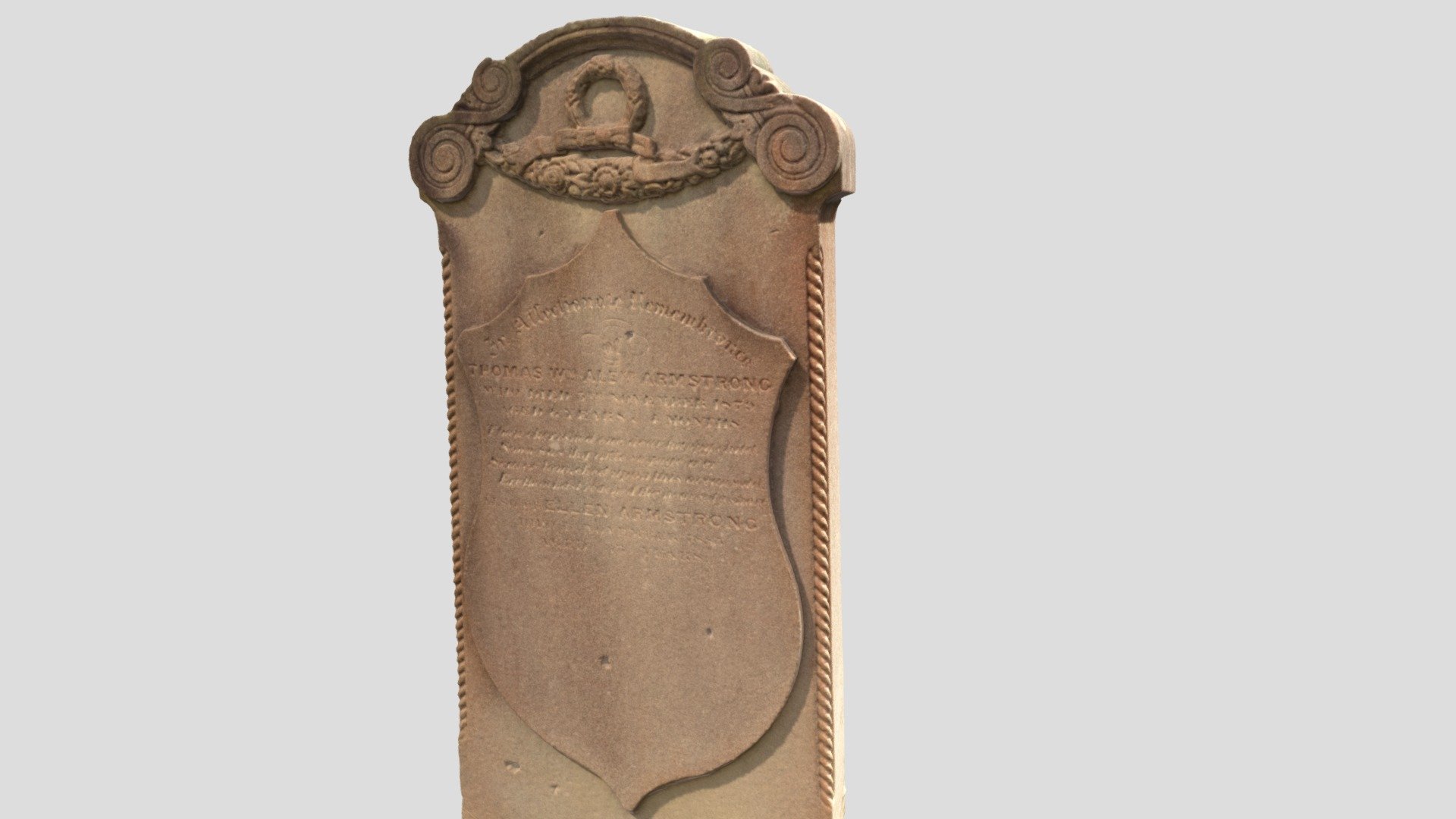 Carved headstone - Rookwood Cemetery  Sydney.