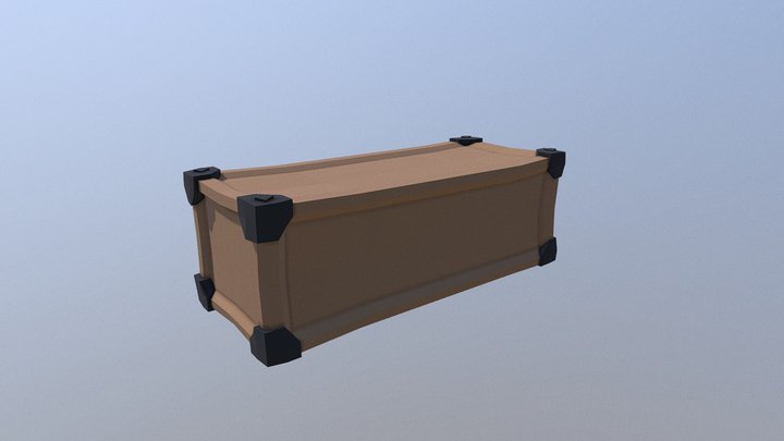 Low-poly box 3D Model