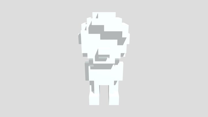 test voxel guy Sketchfab 3D Model