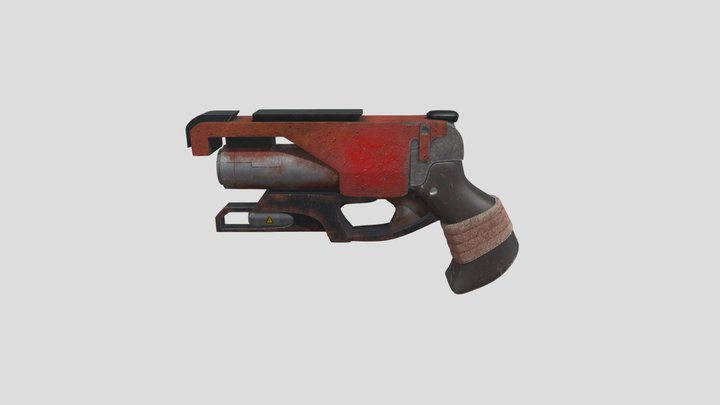 TexturedSciFiGun 3D Model