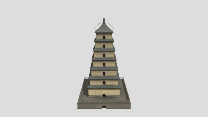 大雁塔 (大慈恩寺塔) / Giant Wild Goose Pagoda 3D Model