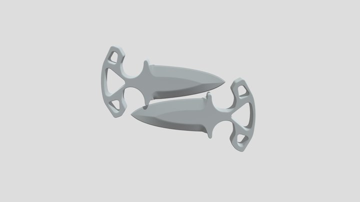 Shadow Daggers - Counter Strike Knife 3D Model