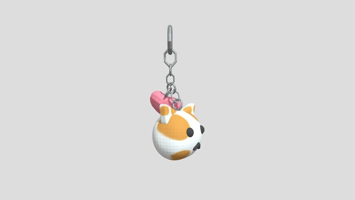 CAT KEYCHAIN 3D Model