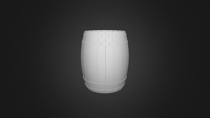 Wooden Barrel (Free 3D Model) 3D Model