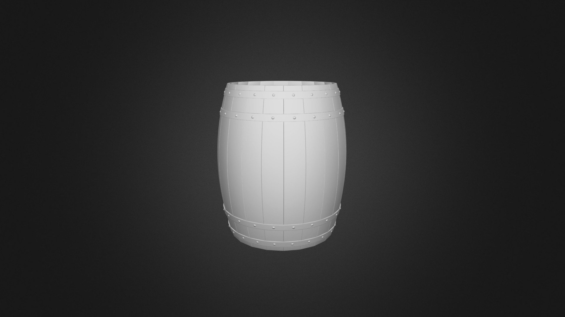 Wooden Barrel (Free 3D Model)