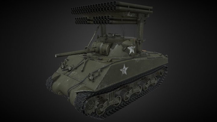 M4A2 Sherman & T34 Calliope – Modelo 3D gratuito STL