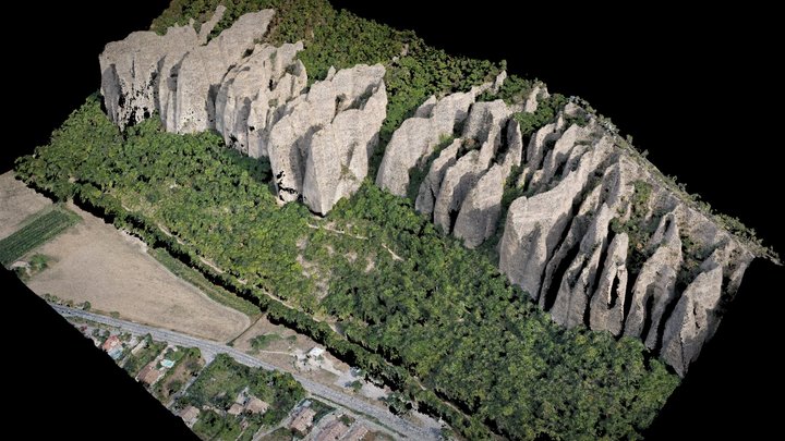 Pénitents des Mées - nuage de points 3D Model