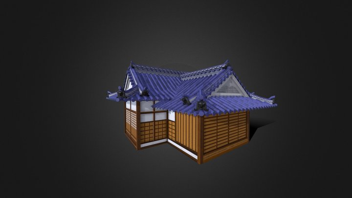 Japanese Castle - Central House 1. 3D Model