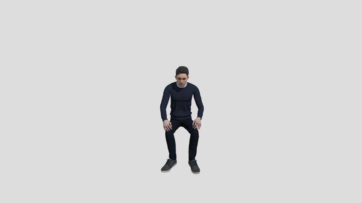 man sitting 3D Model