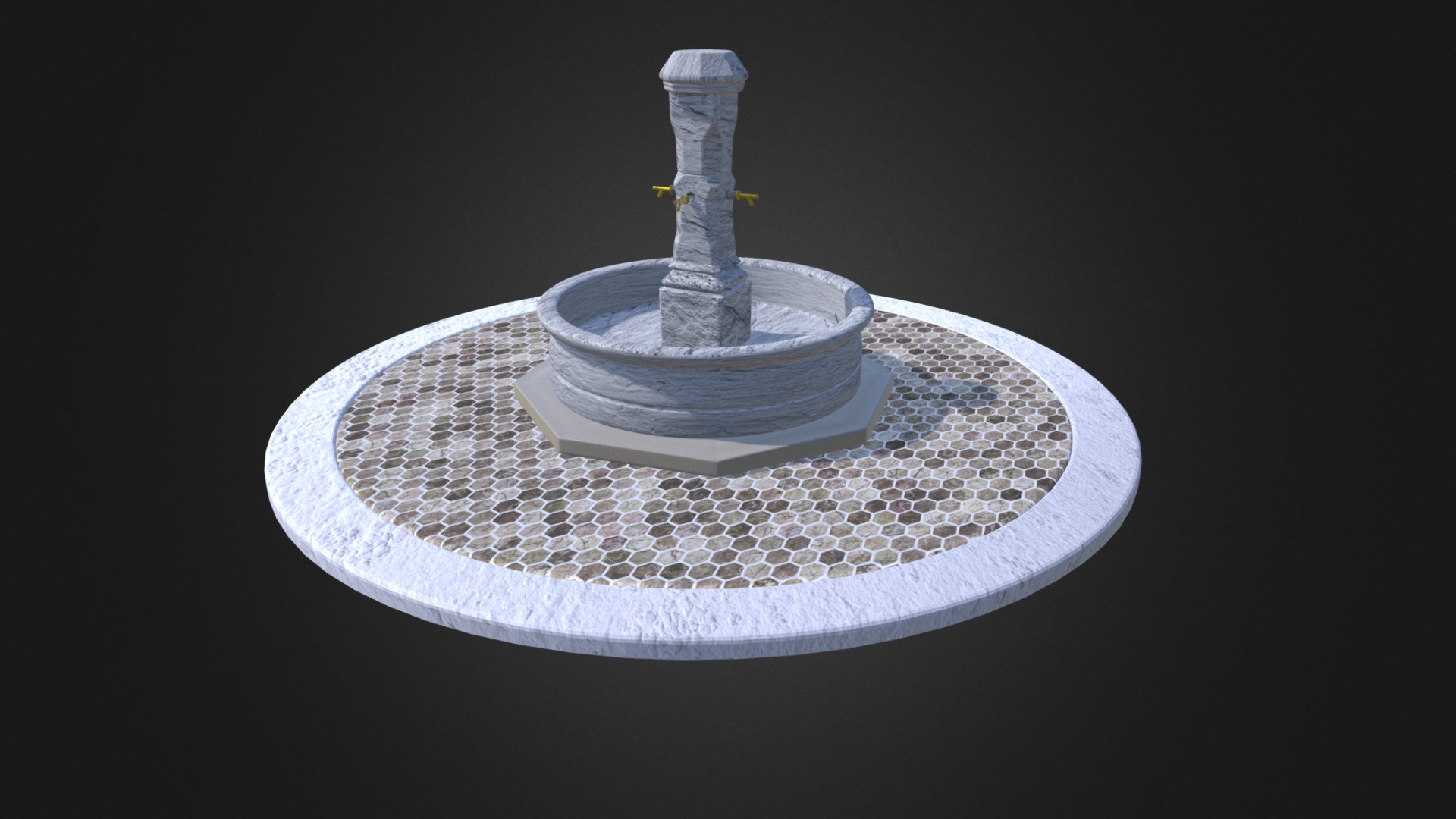 3D model Fontana Pigna - This is a 3D model of the Fontana Pigna. The 3D model is about a close-up of a scale.