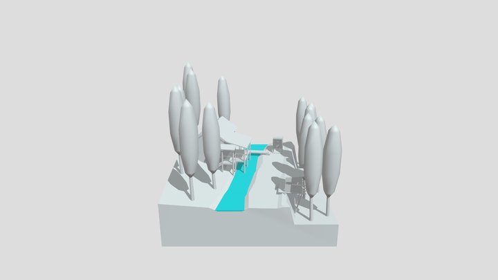 Forest Loner - Blockout 3D Model