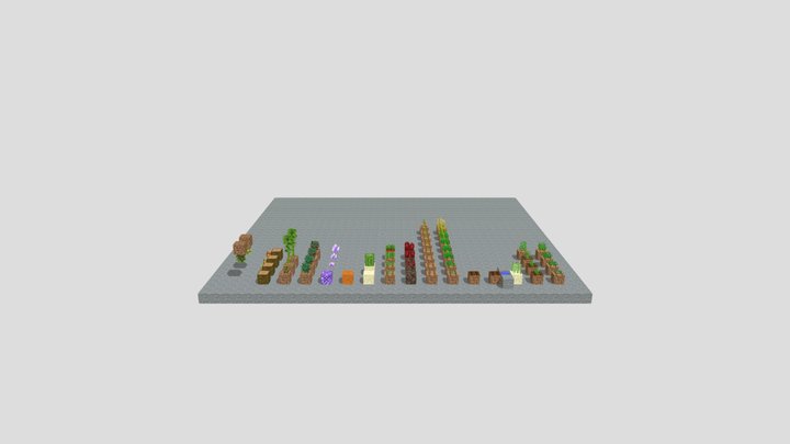 Minecraft_farm_crops 3D Model
