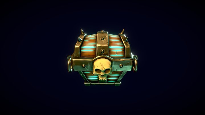Stylized Pirate Chest 3D Model