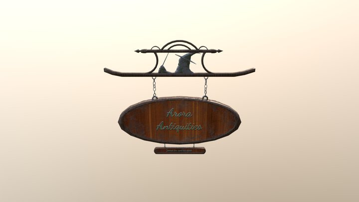 Shop sign 3D Model