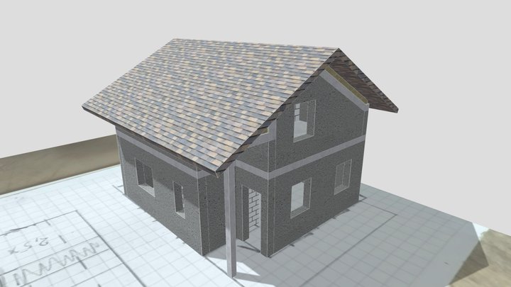 2-этажный дом 7,5х7 от 07.11.2023 3D Model