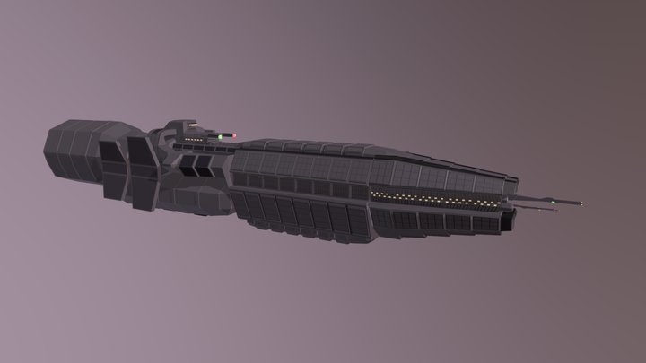 Intruder Invasion Spaceship 3D Model