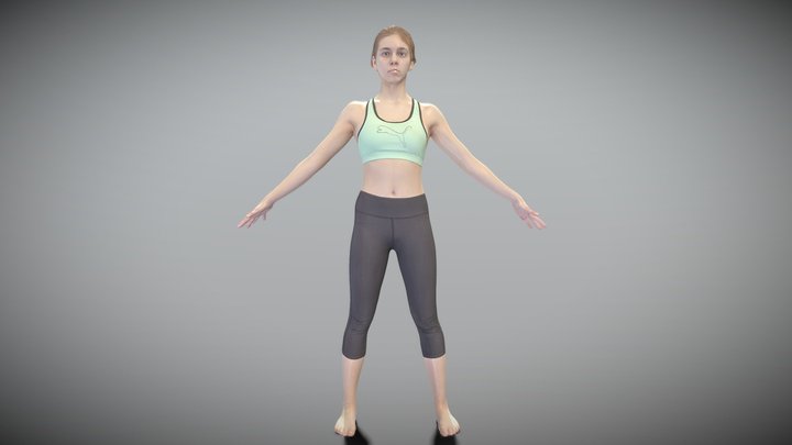 Fashion Girl Character T-pose 3D Model - .Max - 123Free3DModels