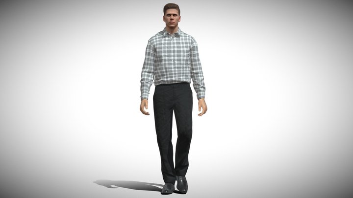 3D Rigged Casualman 3D Model