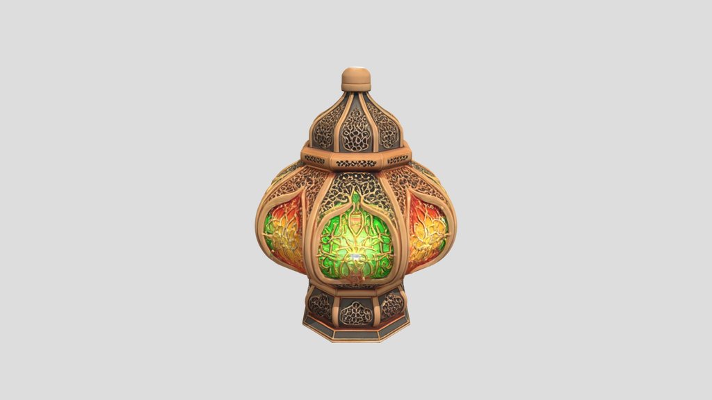 Ramadan, islamic, arabic,Ornate Lantern 3d Model