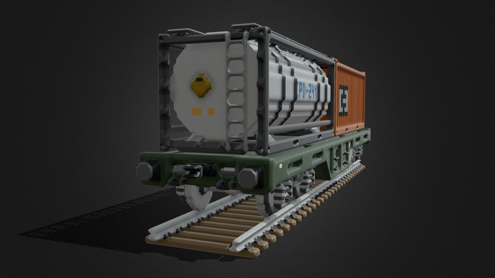 Cargo wagon 3D Model