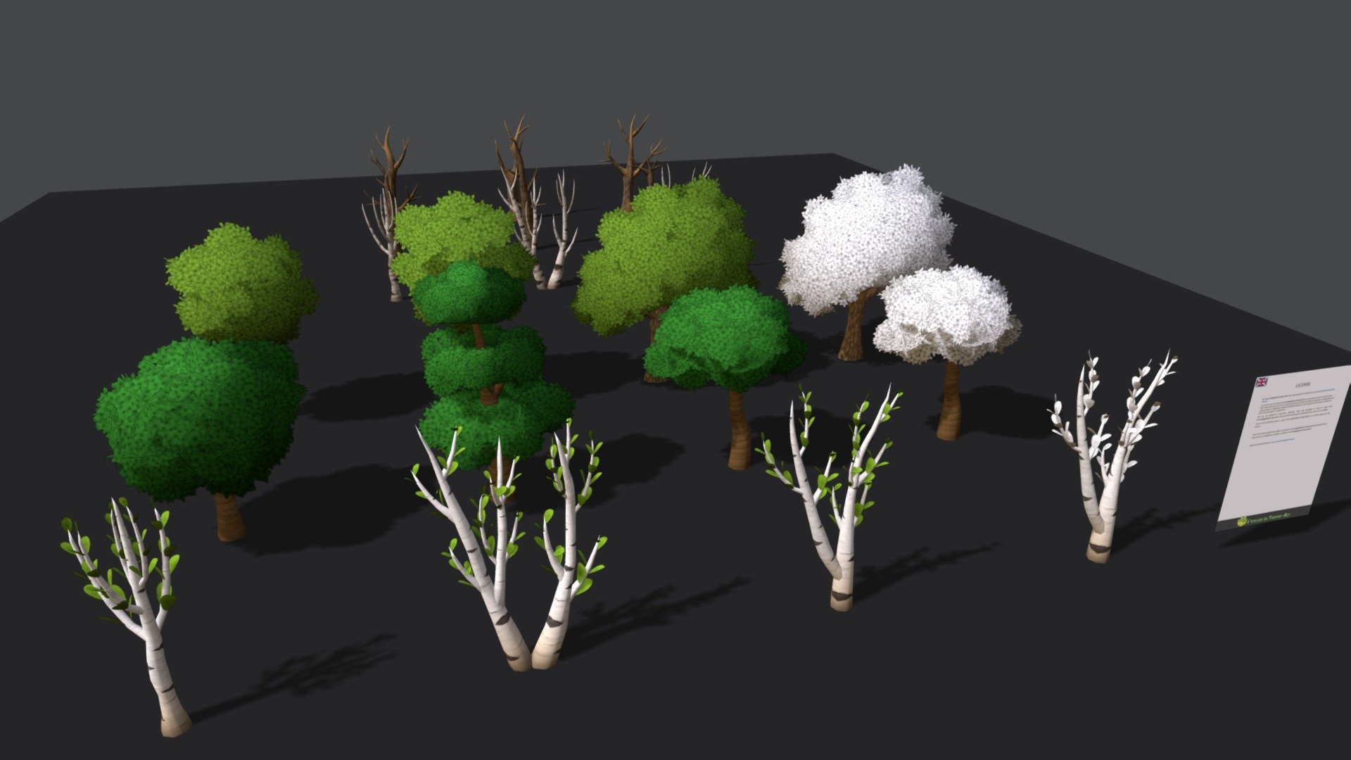 Handpainted Trees Pack 1 - Buy Royalty Free 3D model by Solenne Marty ...